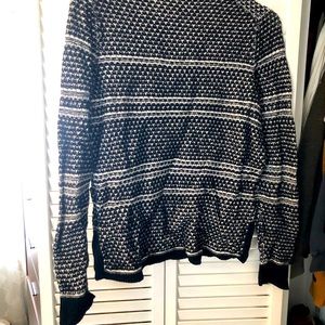 Madewell black and white sweater